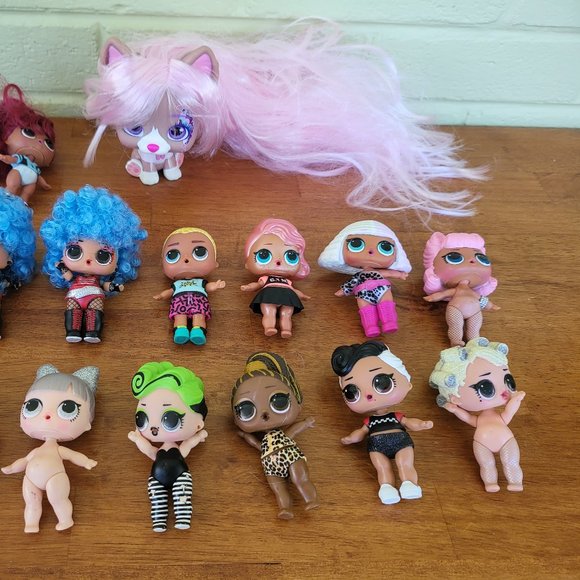 Lol Surprise Doll Figure Mini Lot Set of 15 Pictured Multi Color Dolls Kitty T4 - Picture 8 of 8